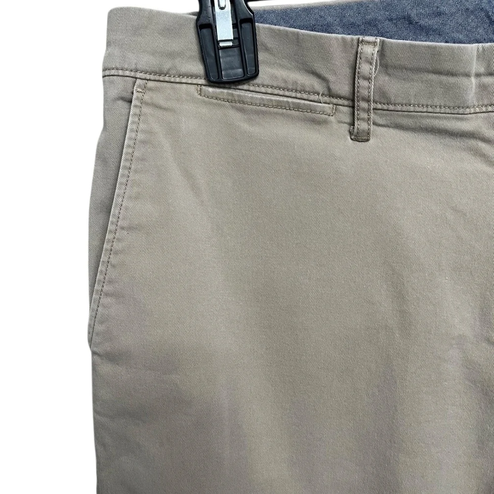 J. Crew 484‎ Slim Stretch Chino Pants Mens W33 L32 Khaki Tan Flat Front